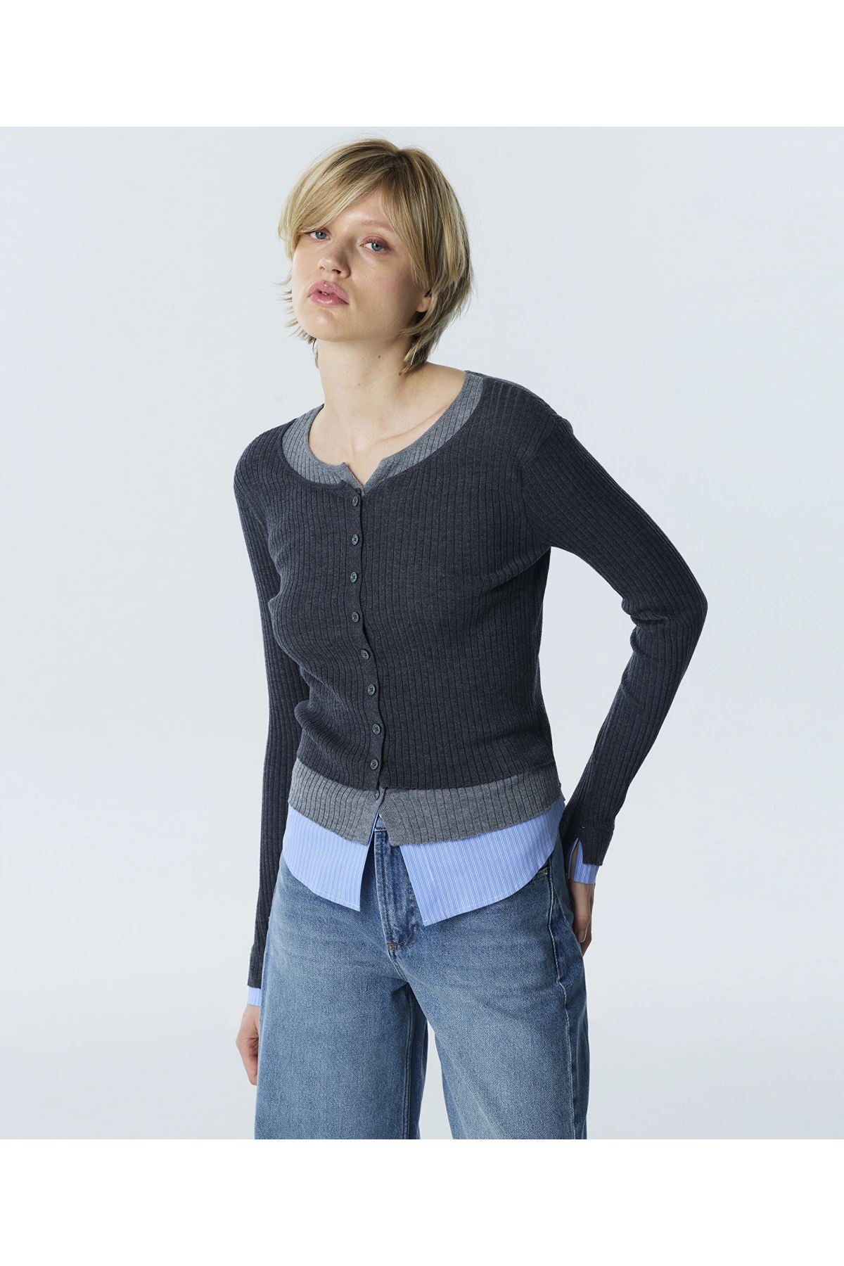 Twist Colorblock Hırka TW6260150121