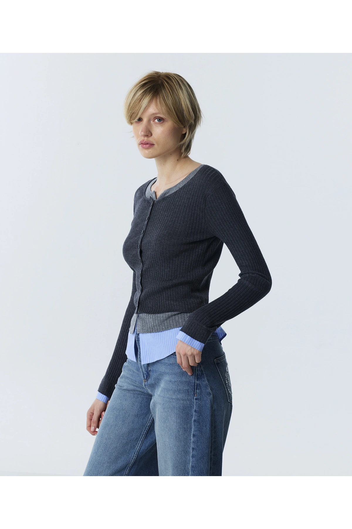 Twist Colorblock Hırka TW6260150121