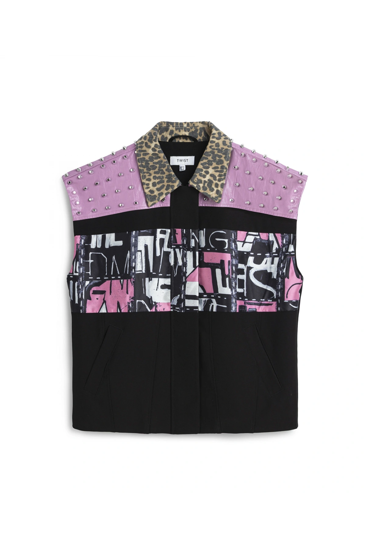 Twist Desen Mix Trok Baskılı Yelek TW6250007013