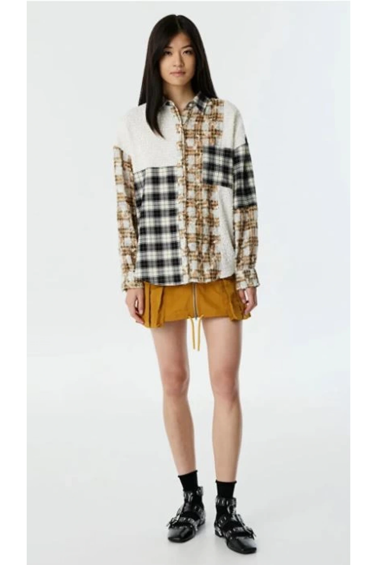 Twist Dokulu Kumaş Mix Gömlek TW6250025045