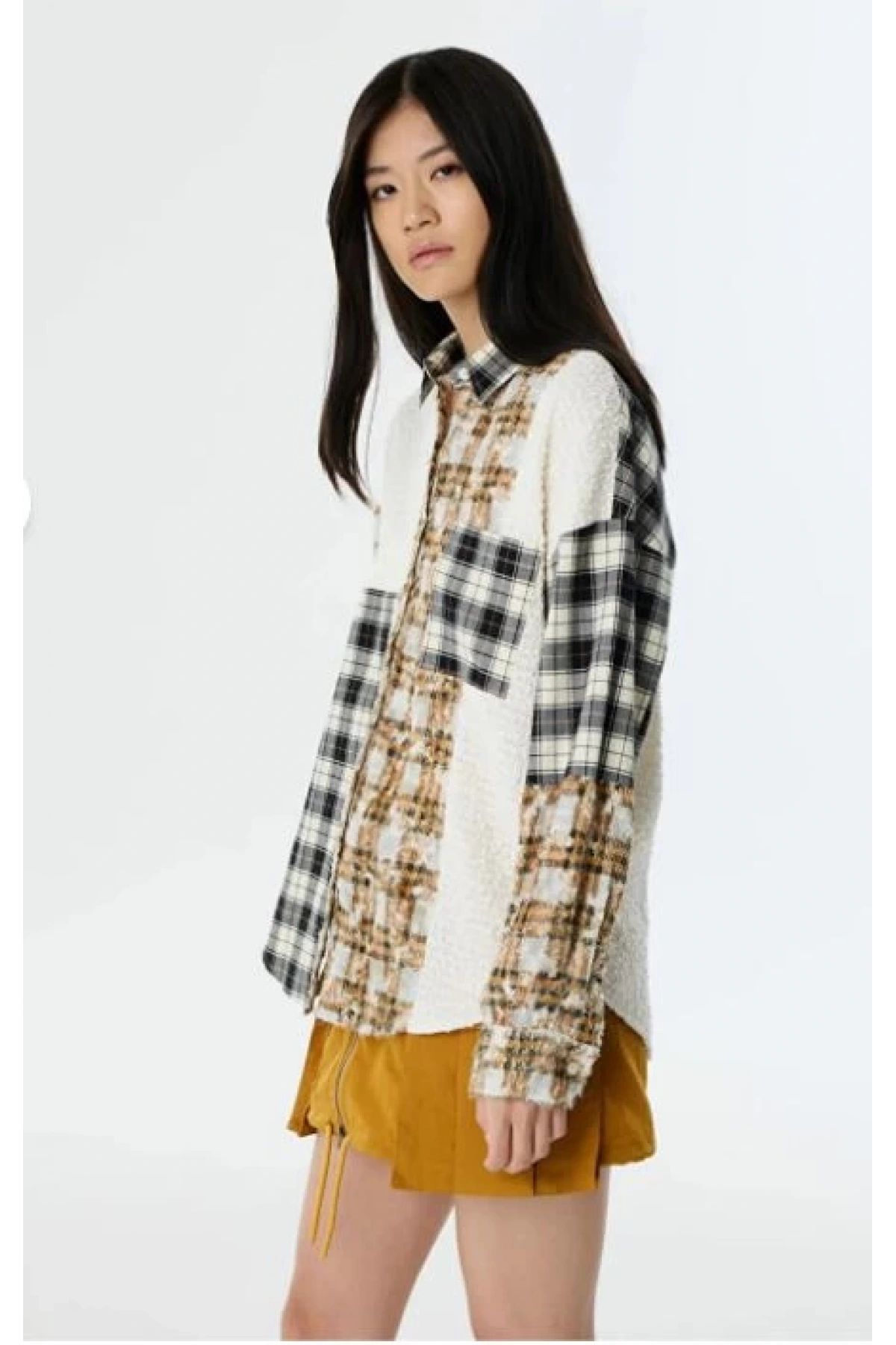 Twist Dokulu Kumaş Mix Gömlek TW6250025045