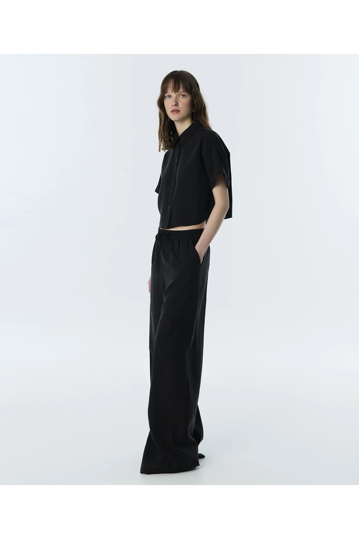 Twist Dokulu Wide Leg Pantolon TS1260003262