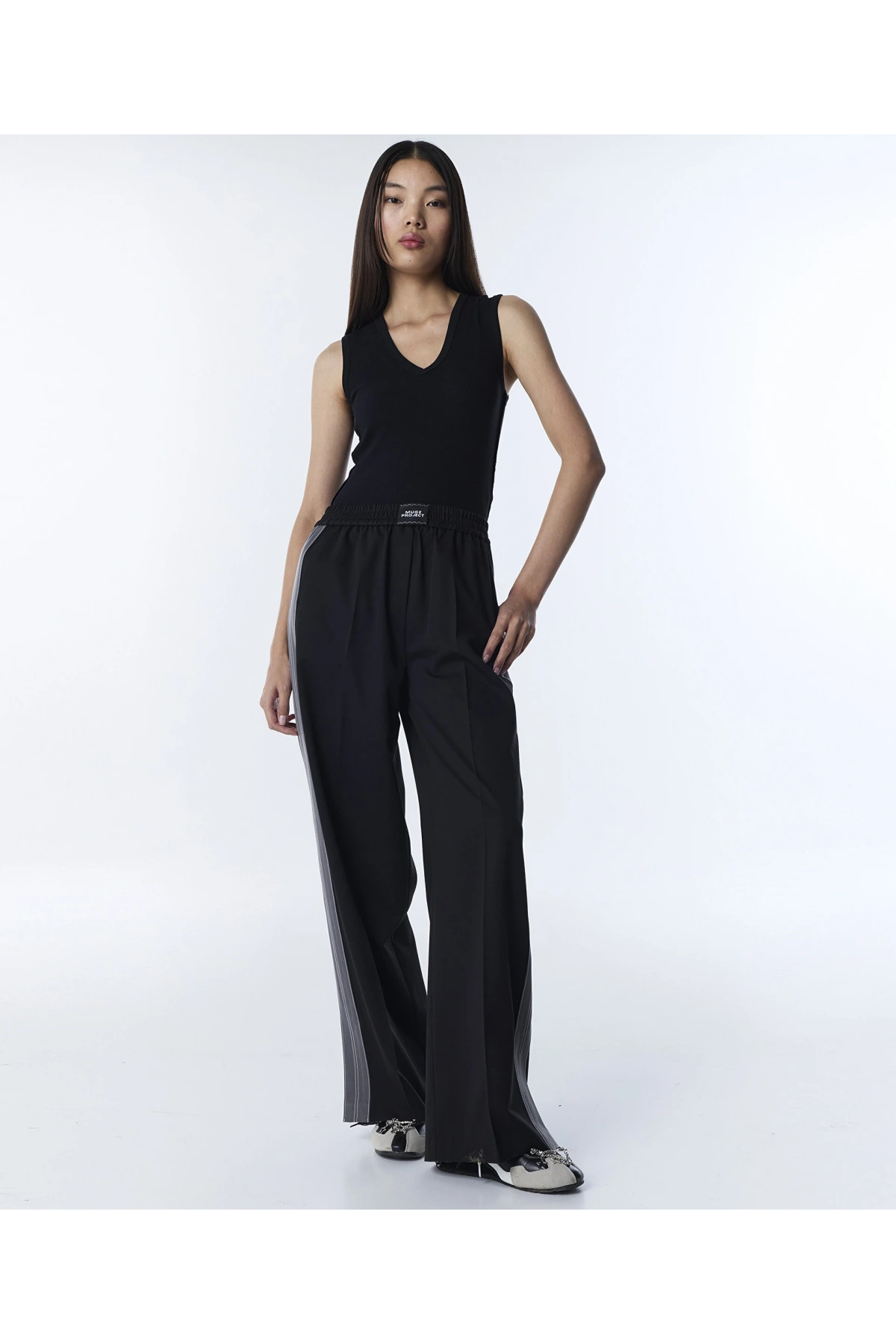 Twist Elastik Bel Colorblock Pantolon TS1260003141