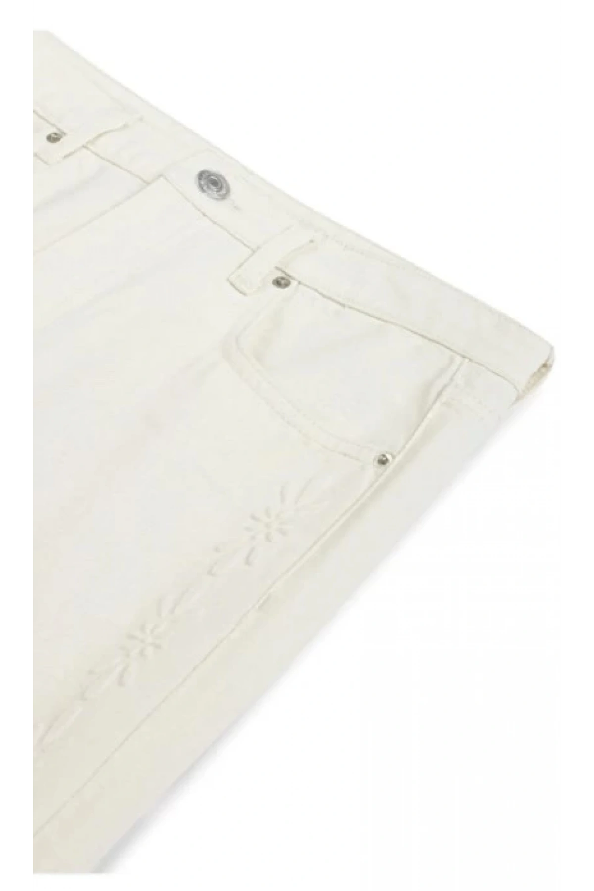 Twist Gofre Baskılı Wide Leg Jean Pantolon TS1250018042