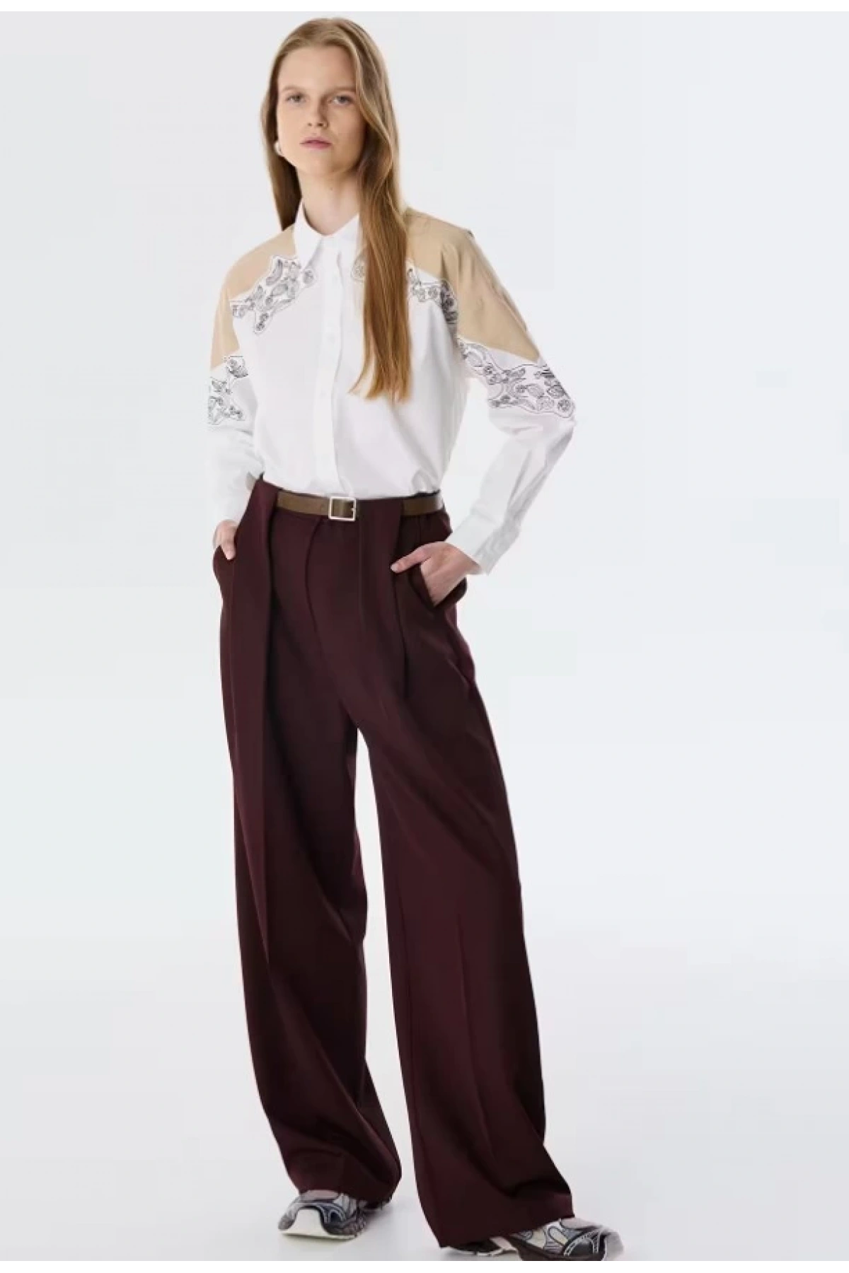 Twist Kemerli Wide Leg Pantolon TW6250003114