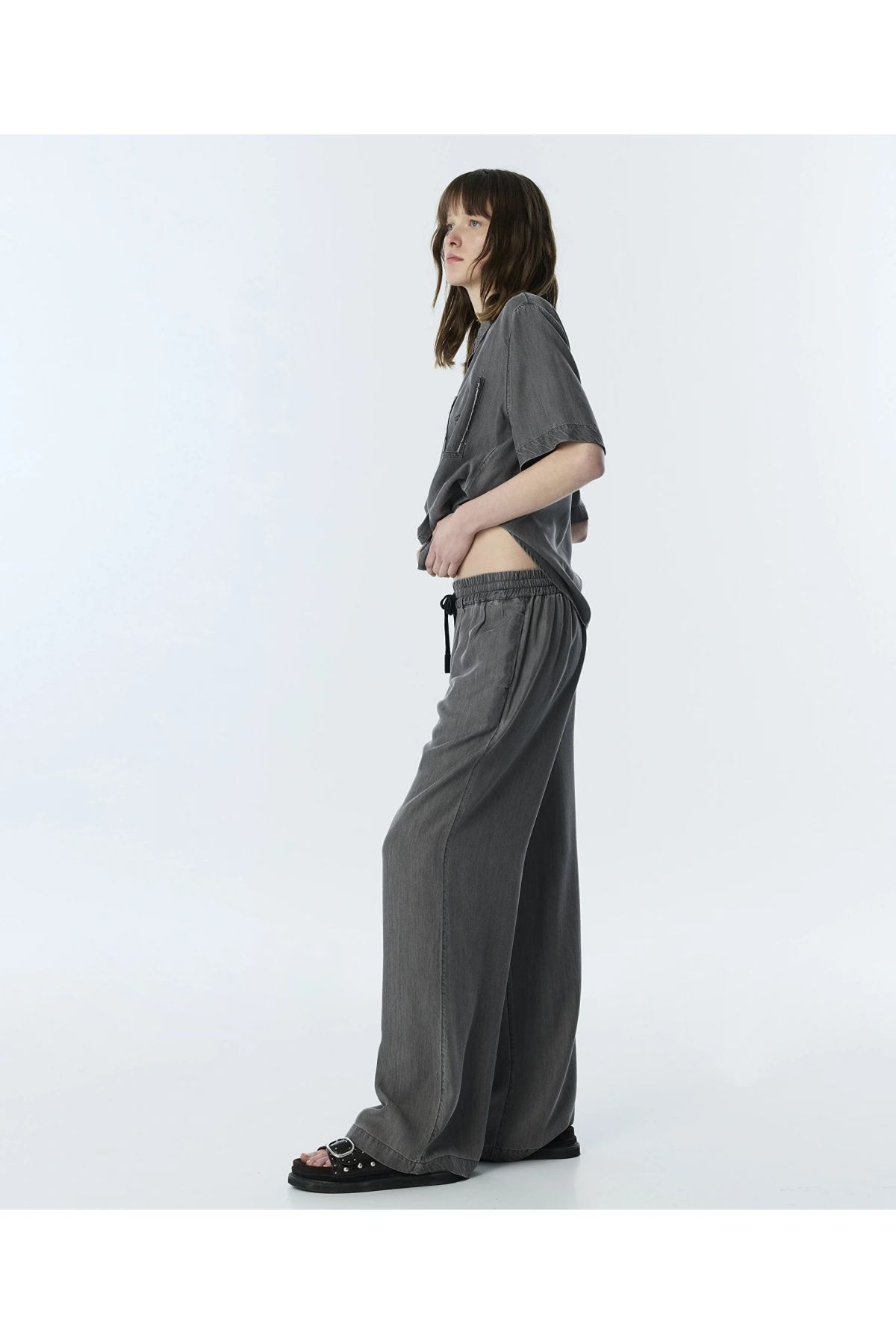 Twist Kontrast Kordonlu WideLeg Pantolon TS1260003260