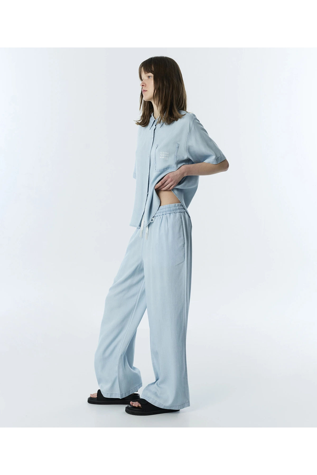 Twist Kontrast Kordonlu WideLeg Pantolon TS1260003260