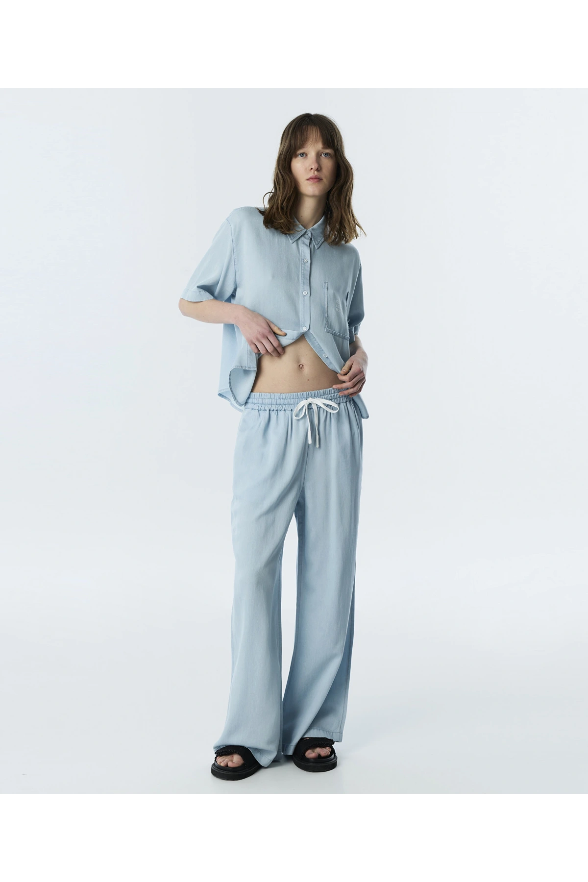 Twist Kontrast Kordonlu WideLeg Pantolon TS1260003260