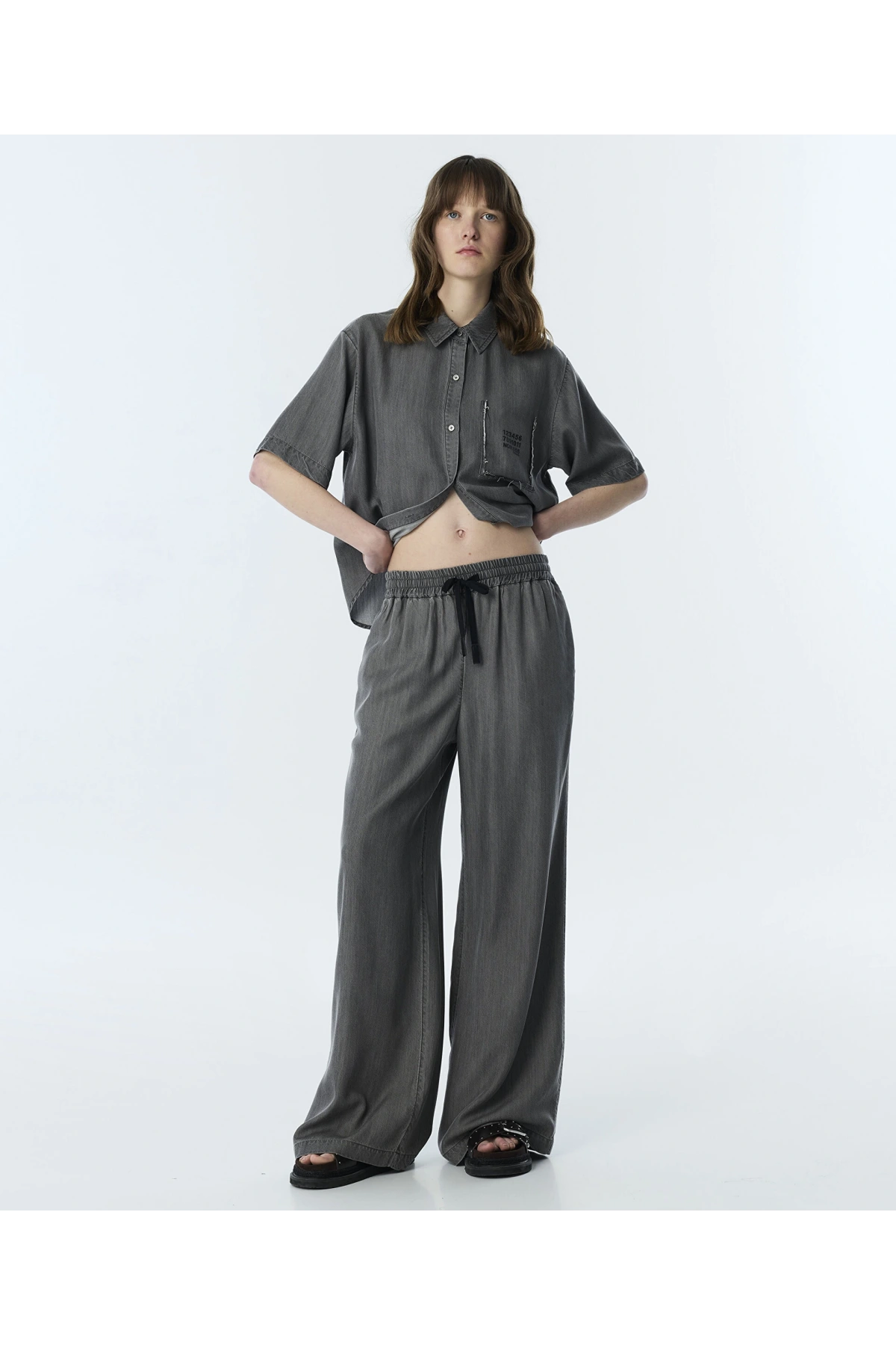 Twist Kontrast Kordonlu WideLeg Pantolon TS1260003260
