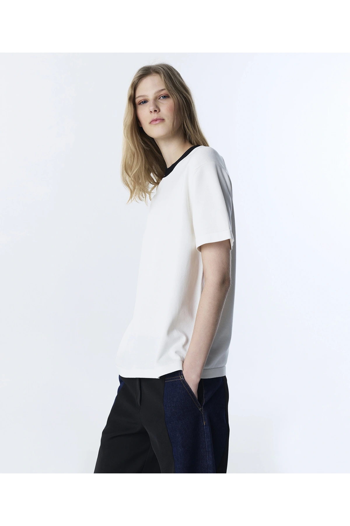 Twist Kontrast Yaka Triko TS1260050065