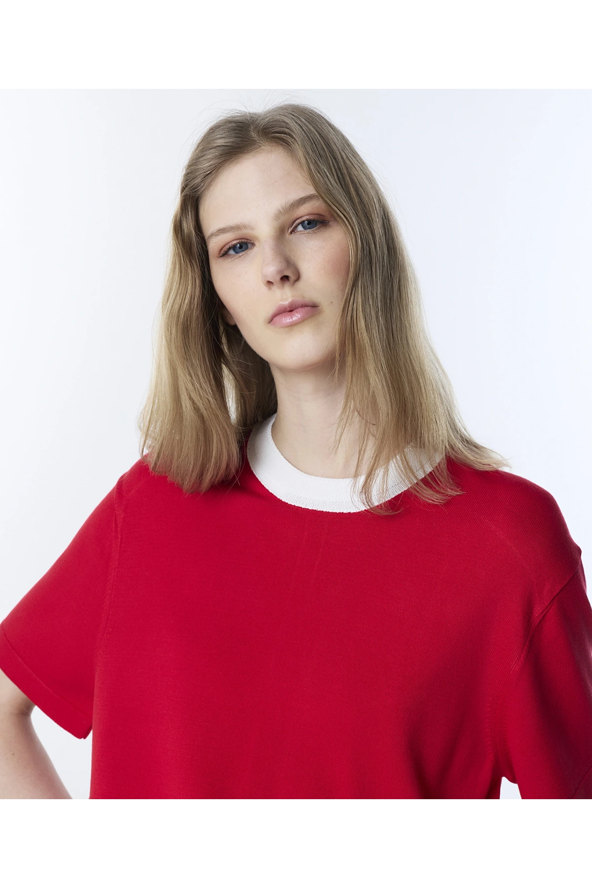 Twist Kontrast Yaka Triko TS1260050065