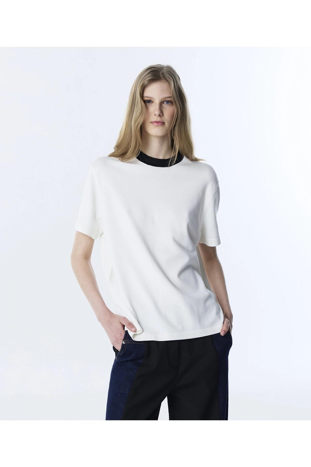 Twist Kontrast Yaka Triko TS1260050065