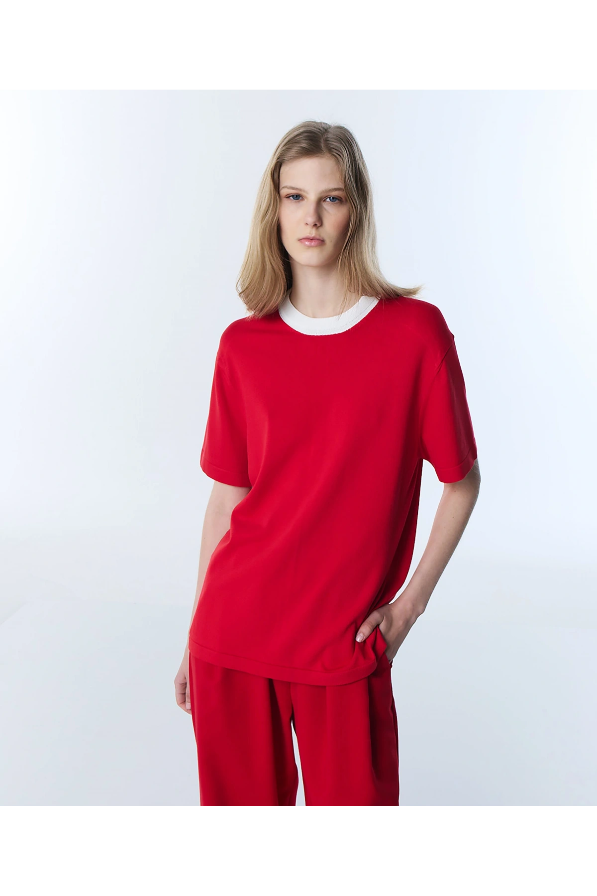 Twist Kontrast Yaka Triko TS1260050065