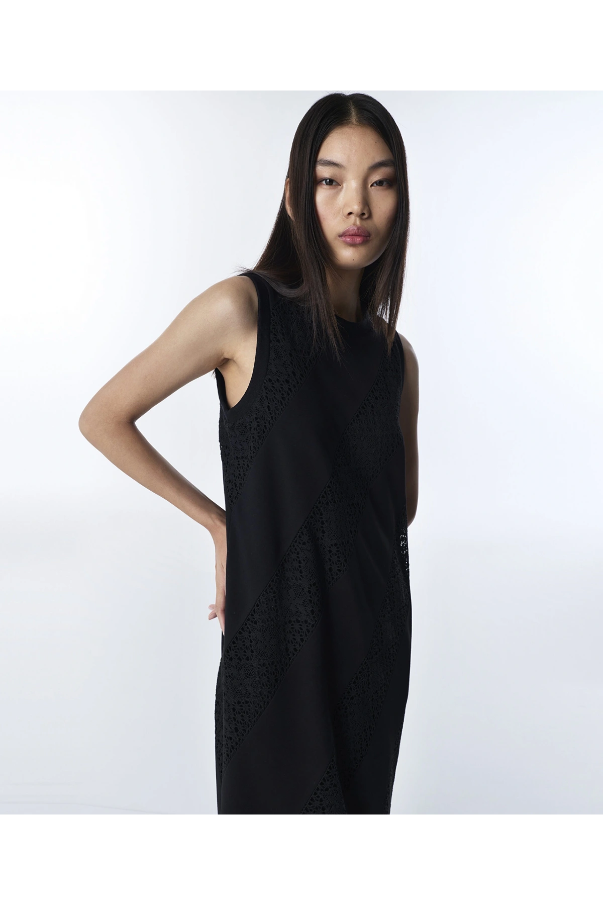 Twist Kumaş Mix Midi Elbise TS1260002215