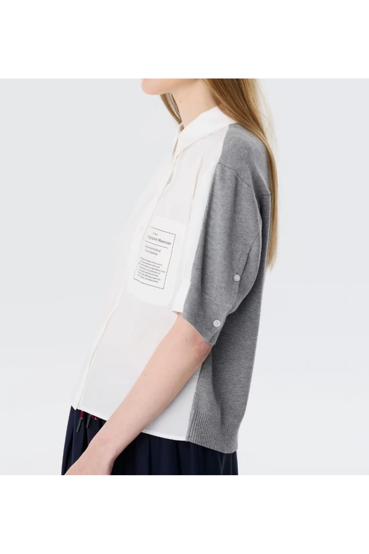 Twist Patchli Kumaş Mix Gömlek TW6250025082