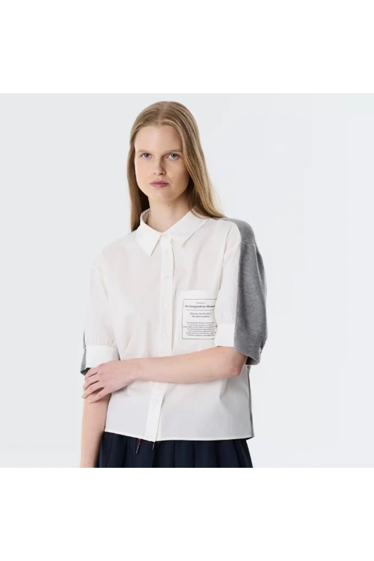 Twist Patchli Kumaş Mix Gömlek TW6250025082