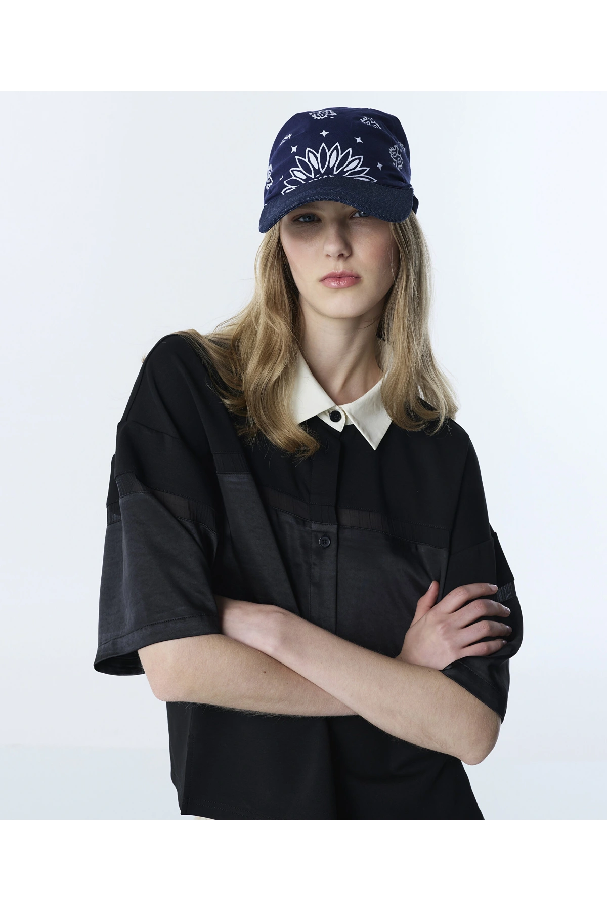 Twist Saten Mix Colorblock Bluz TS1260006057