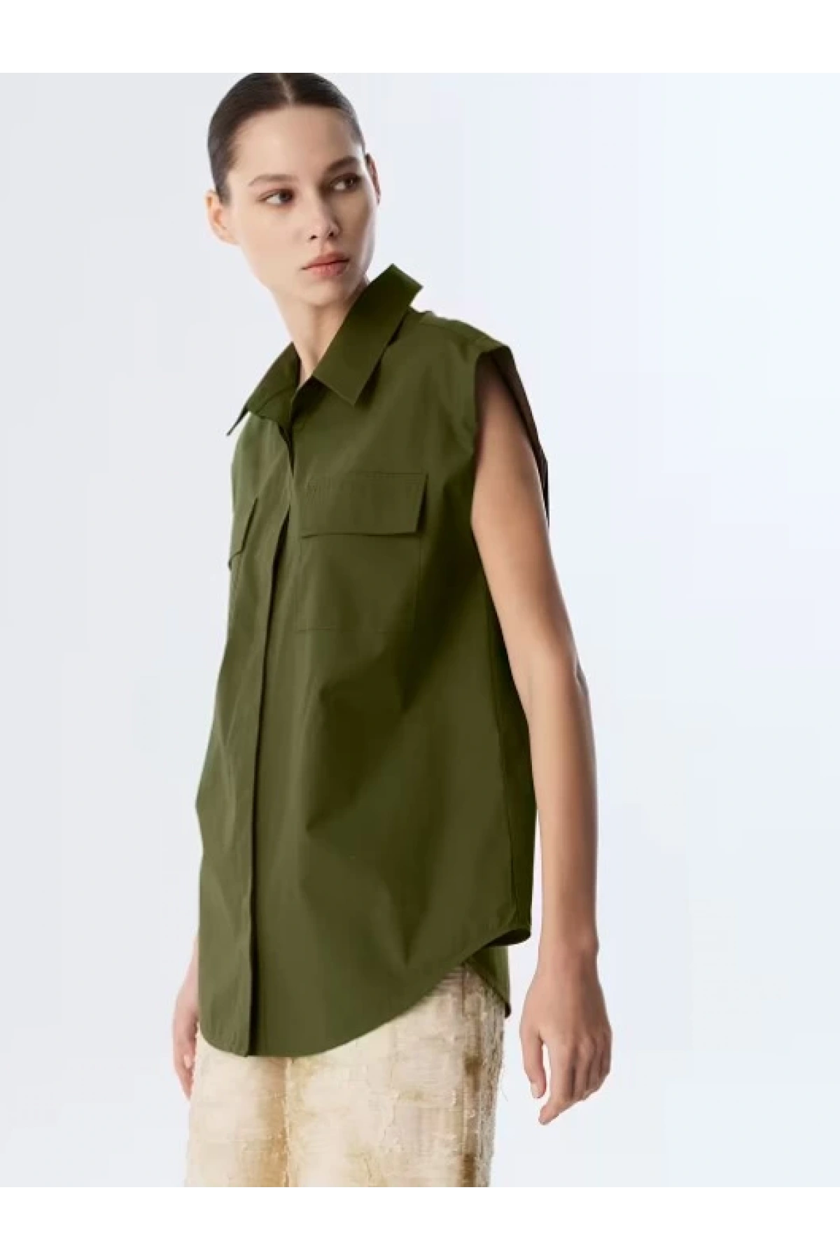 Twist Sırt Dekolteli Gizli Patlı Gömlek TS1250025229