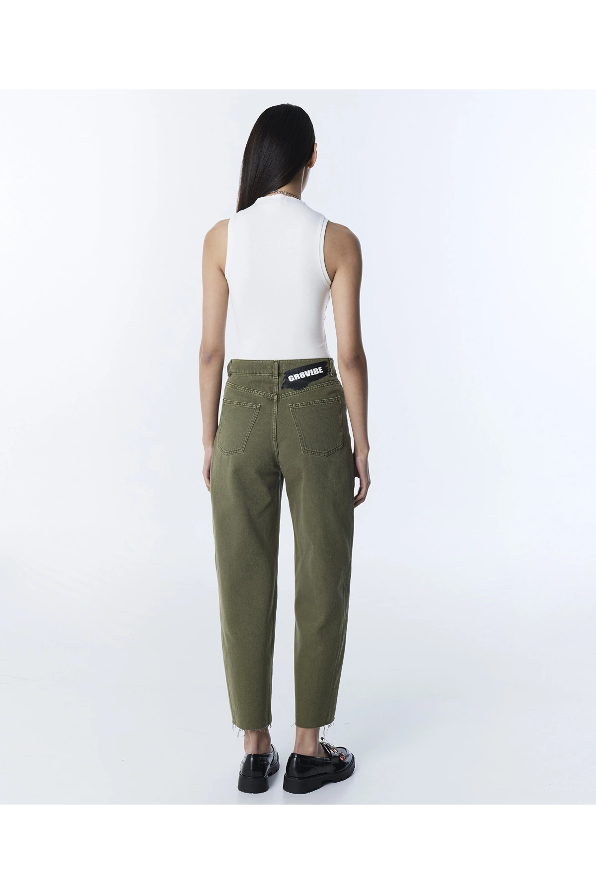 Twist Slogan Baggy Jean Pantolon TS1260018033