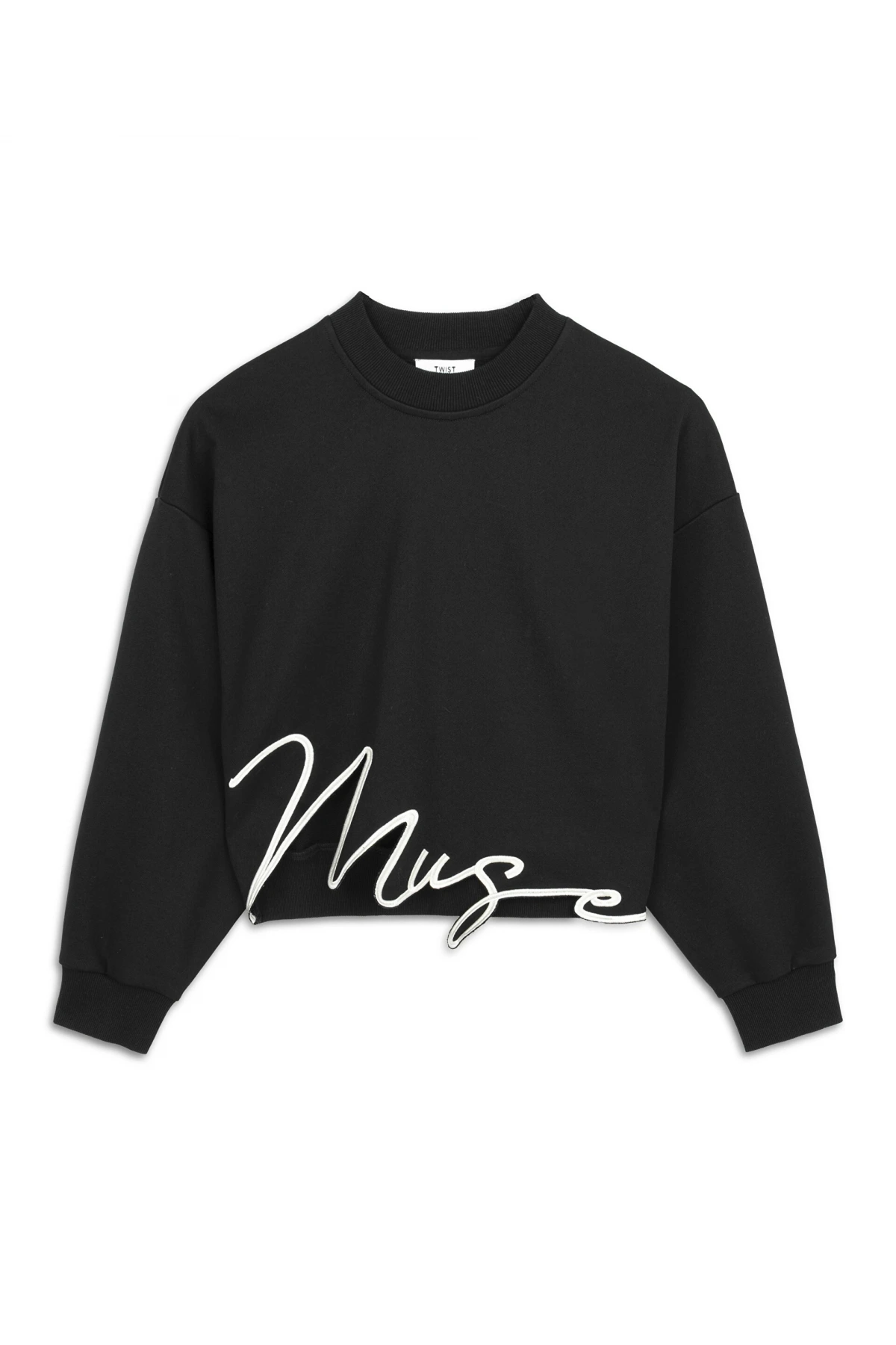 Twist Slogan Nakışlı Crop Sweatshirt TW6250091027