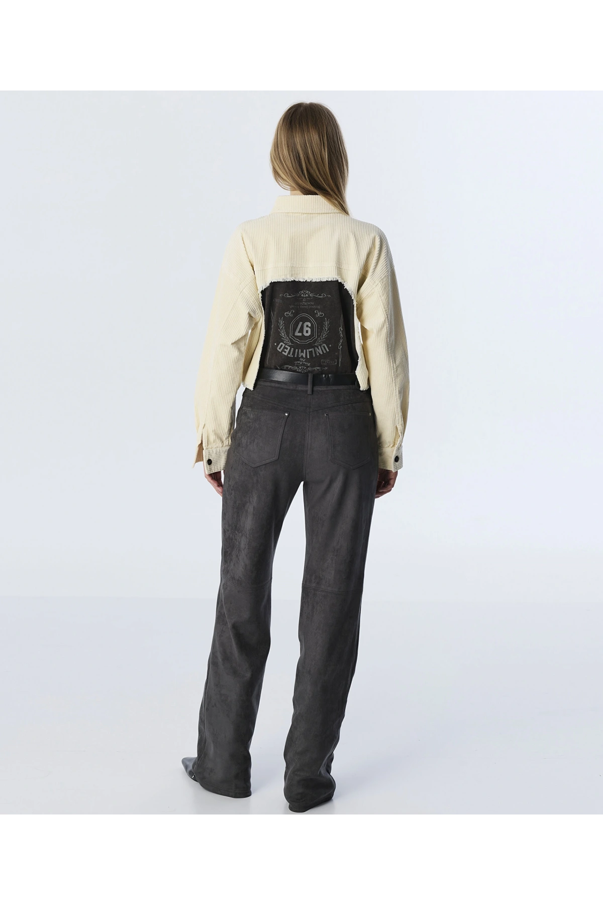 Twist Süet Görünümlü Kemerli Pantolon TW6250003201