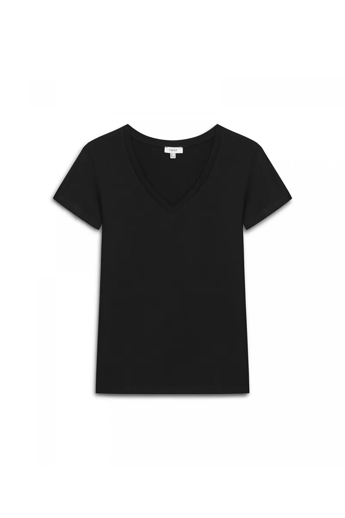 Twist V Yaka Basıc T-shırt TS1250070186