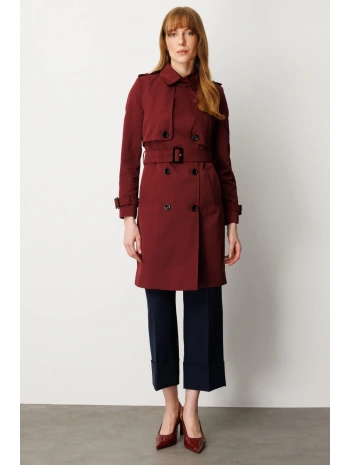 Ekol Apoletli Beli Kemerli Trençkot 07001