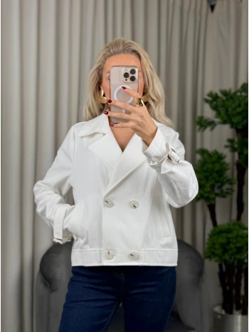 Ekol Çift Düğme Mini Kot Ceket 06014