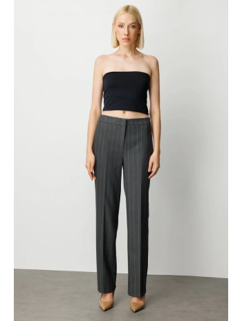 Ekol Çizgili Bol Paça Pantolon 05129