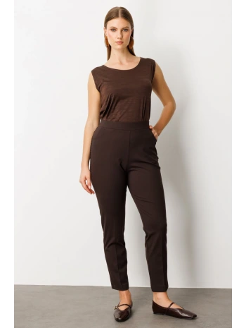 Ekol Dantel Süslemeli Dar Paça Pantolon 01087