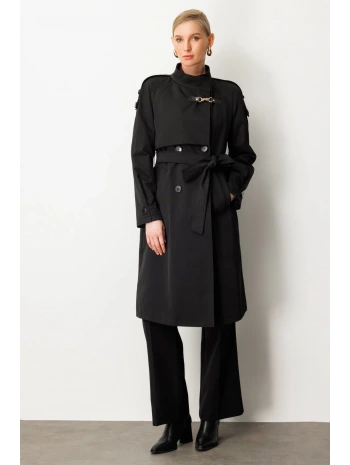Ekol Dik Yaka Beli Kuşaklı Trençkot 07003