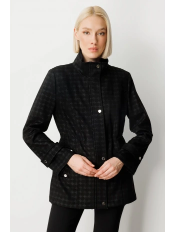 Ekol Kazayağı Desenli Kolları Apoletli Kap 07041