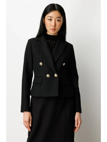 Ekol Kruvaze Yaka Kaşe Ceket 05073