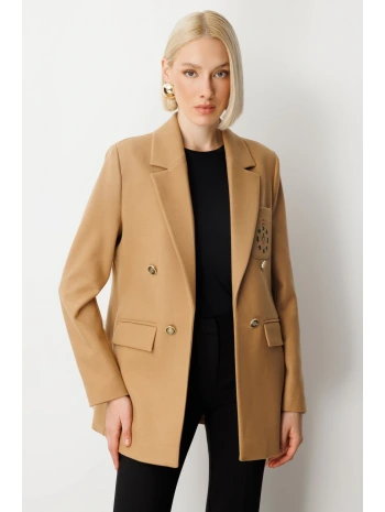 Ekol Önü Armalı Kapak Cepli Kaşe Ceket 05071