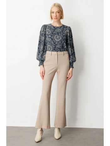 Ekol Simli Kumaş Bol Paça Pantolon 01045