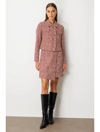 Ekol Süs Düğmeli Mini Tüvit Etek 05047