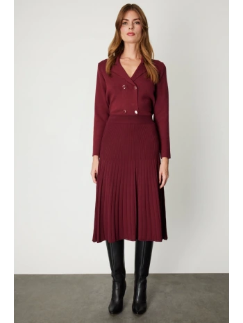 On Fashion Astarlı Midi Triko Etek 69201