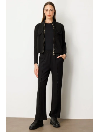 On Fashion Fermuarlı Taşlı Eşofman Üstü 66516