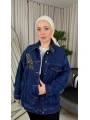 My312 Cepleri Taşlı Jean Ceket 26W7948