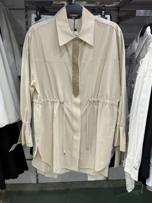 my312 Önü Taşlı Tunik 25S8600 Bej