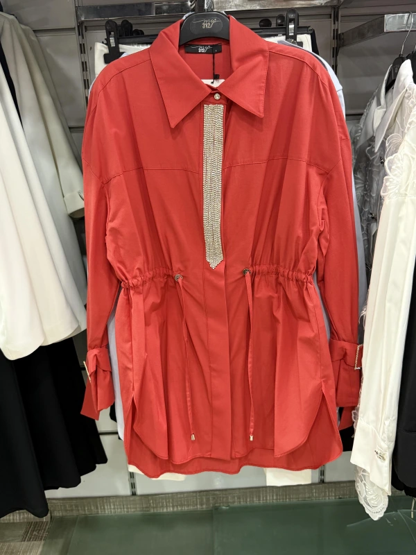 my312 Önü Taşlı Tunik 25S8600 Mercan