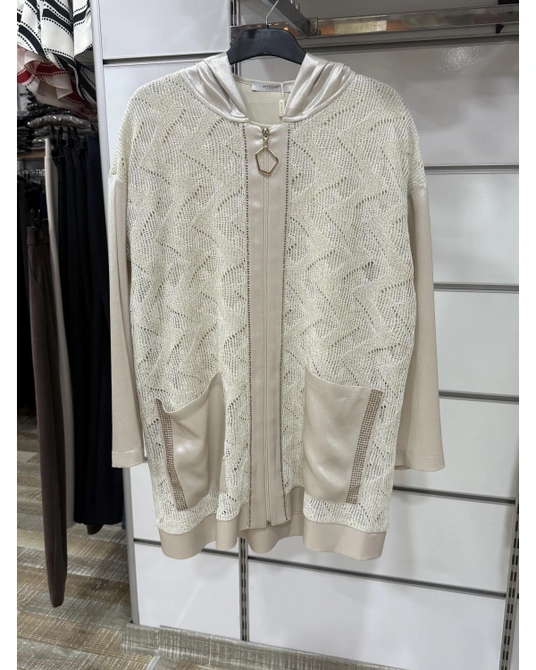 Ahsen İşlemeli Fermuarlı Ceket 3555