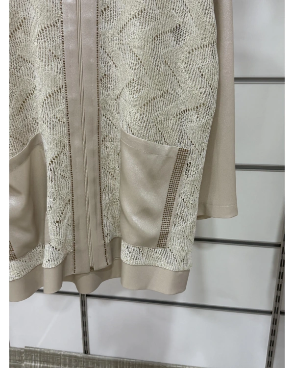 Ahsen İşlemeli Fermuarlı Ceket 3555