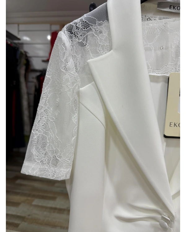 Ekol Dantel Detaylı Ceket 04042