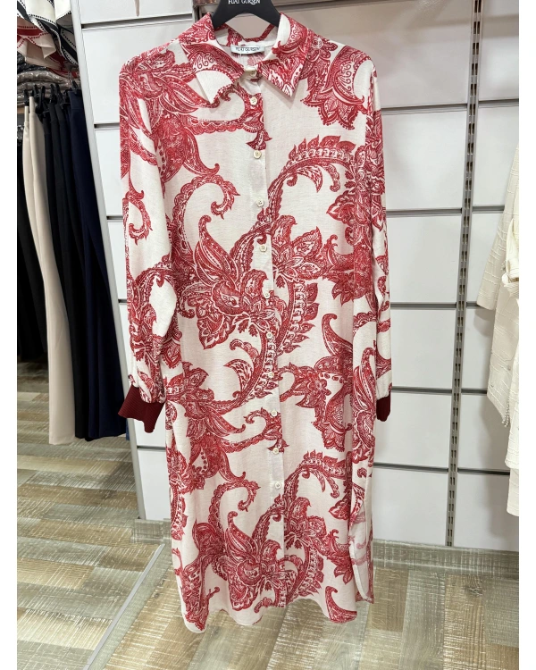 Fuat Gürşen Düğmeli Uzun Tunik 3704