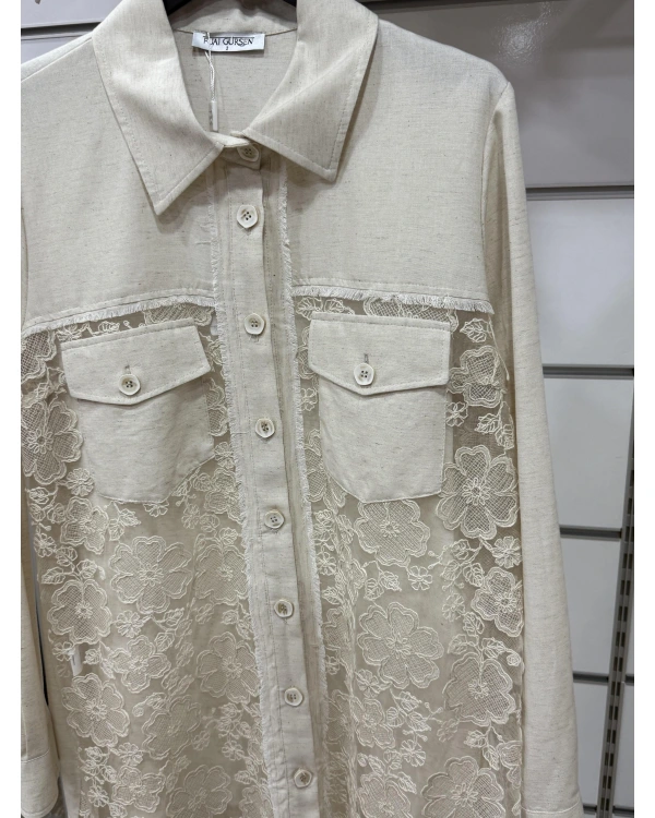 Fuat Gürşen Güpür İşlme Düğmeli Kap 3612