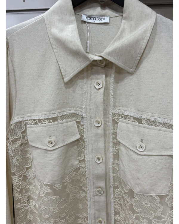 Fuat Gürşen Güpür İşlme Düğmeli Kap 3612