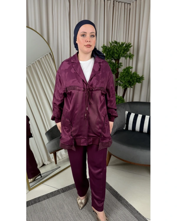 Ghisa Kendinden Desenli Ceket Takım 26KGSTKM3151