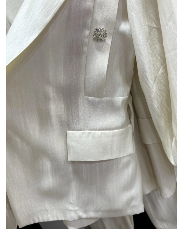 my312 Belden Bağlamalı Taş Detalı Takım