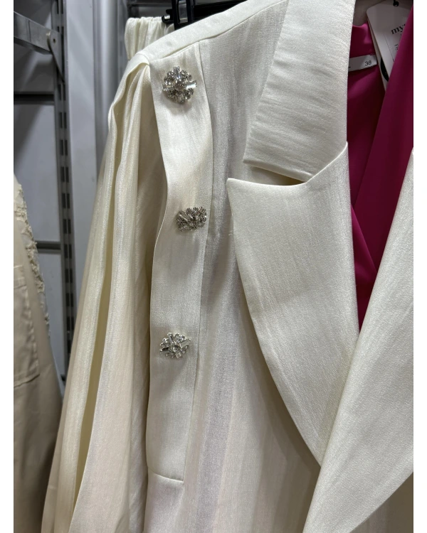 my312 Belden Bağlamalı Taş Detalı Takım